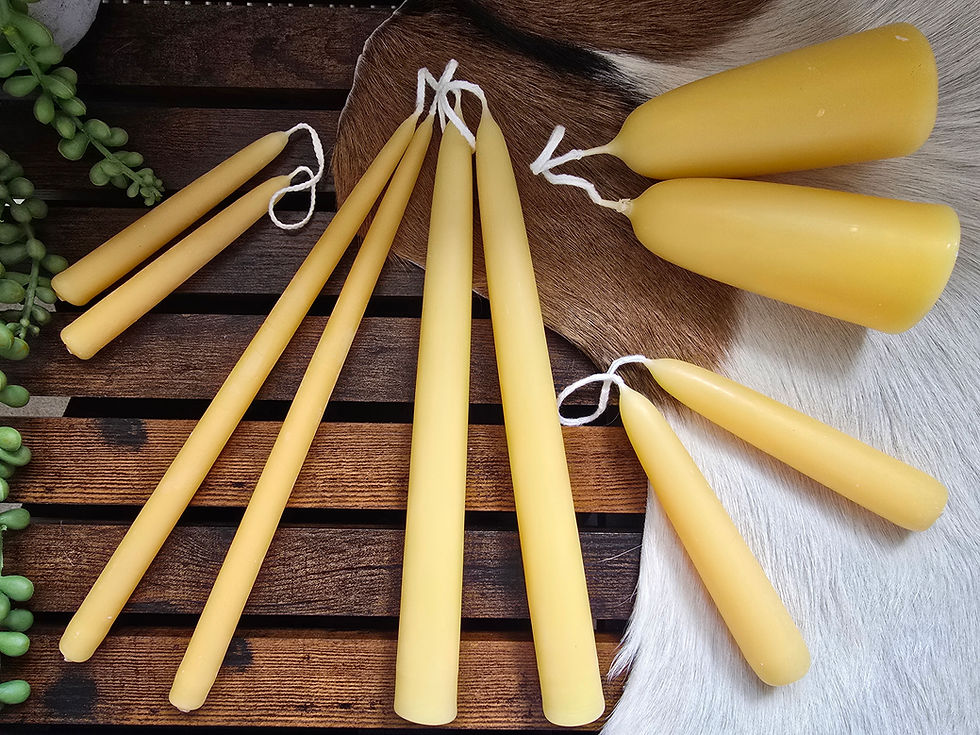 Thumbnail: Hand dipped candles English Beeswax