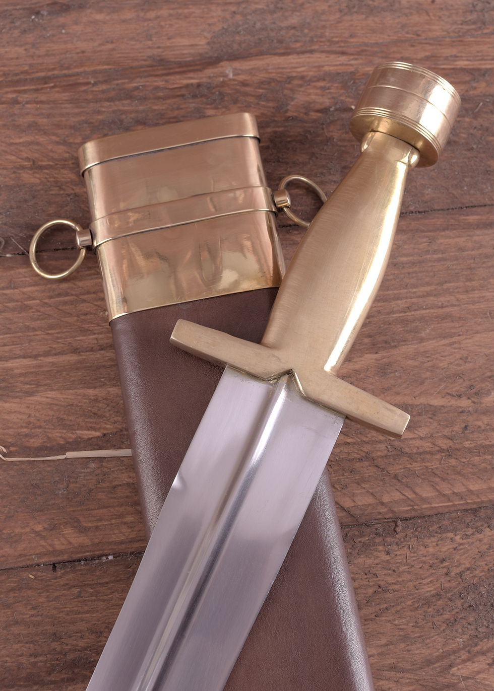 Thumbnail: This replica of a hoplite sword from ancient Greece has an unsharpened spring steel blade. In the middle of the blade there i
