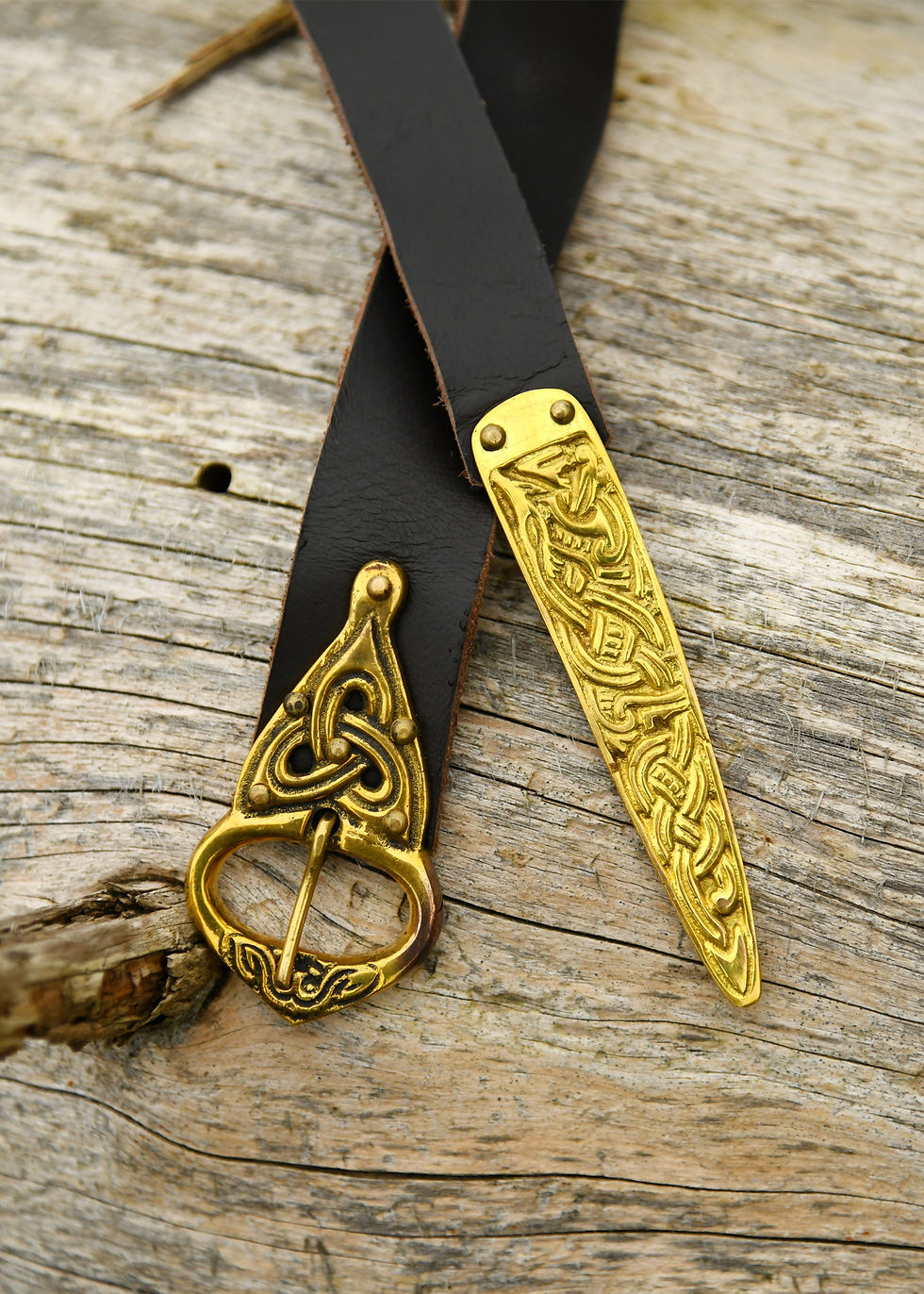Thumbnail: Viking/Early medieval long belt from cowhide