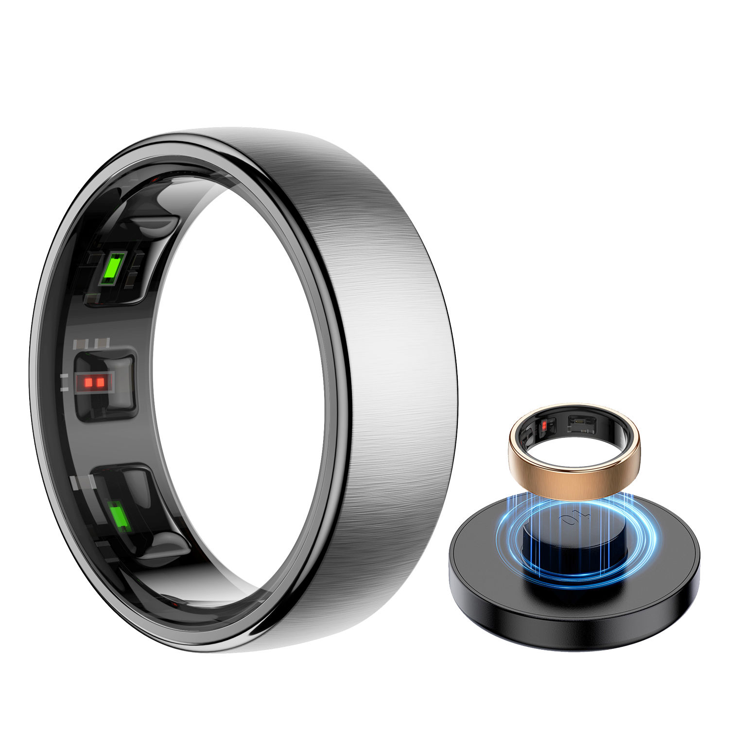 Uhoofit R10 Smart Ring com Charging Dock Masculino Feminino Health Sleep Heart