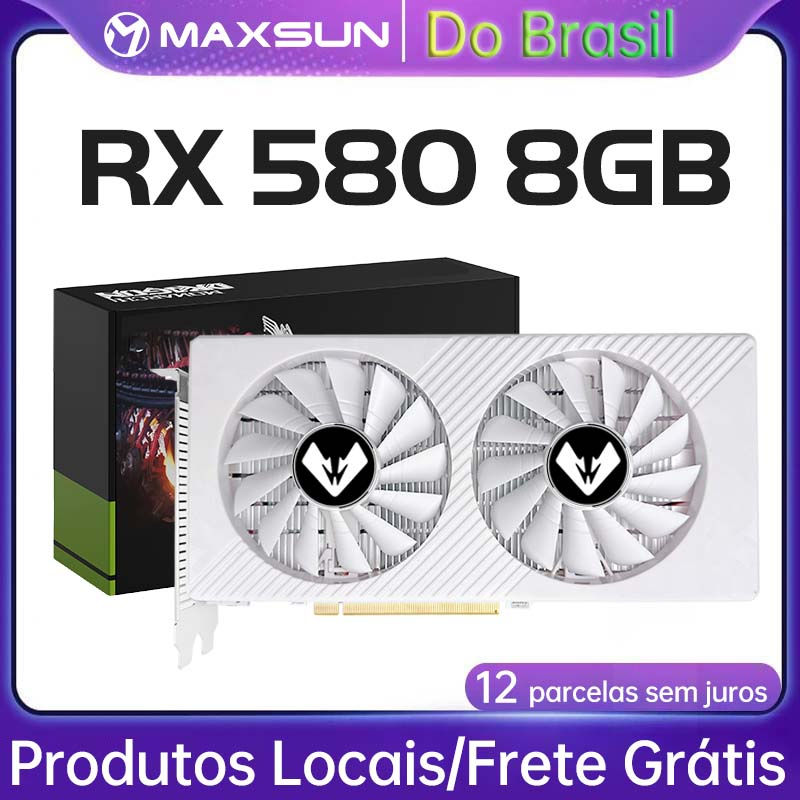 MAXSUN Graphics Cards AMD RX580 2048SP 8G GDDR5 256bit Video Card Para Desktop