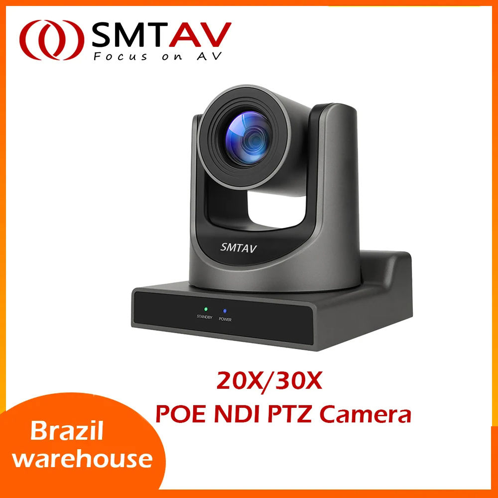 SMTAV AI Tracking NDI|HX PTZ Camera 20x 30x Video Conference Camera com POE HDM