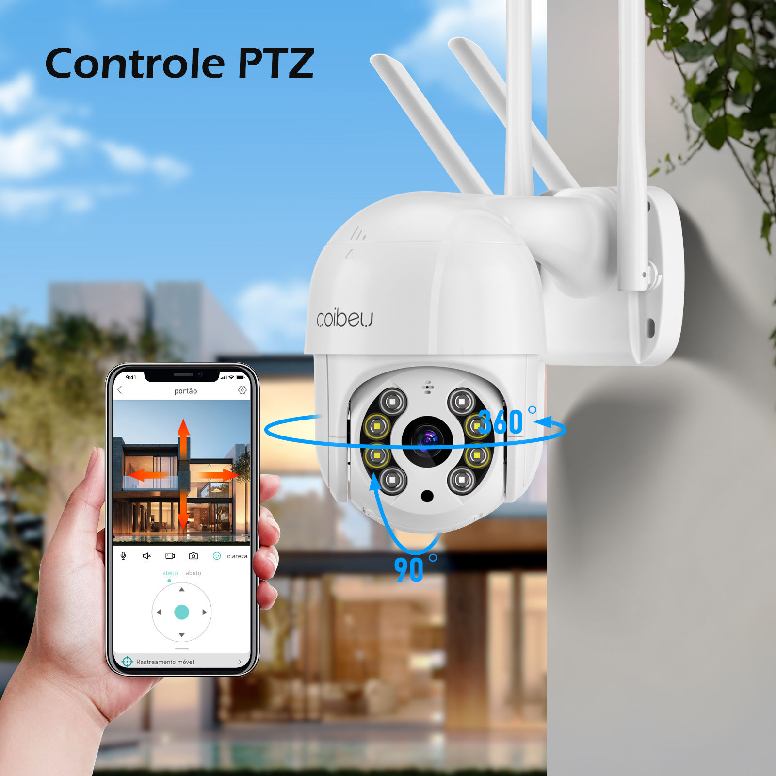 Camera de Segurança Wifi, Visão Noturna, Monitor, Icsee, Security Protection