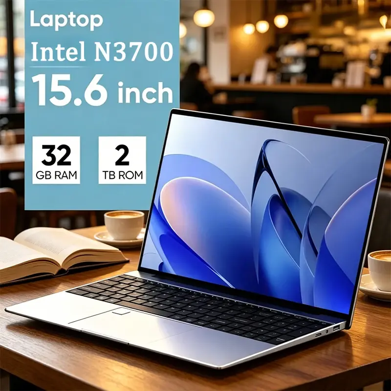 2026 Novo 15.6 " Laptop Intel N3700 32GB RAM 2TB SSD Ultra Slim Gamer Laptop 192