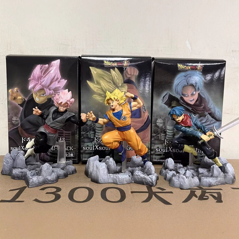 14cm Dragon Ball Goku Torankusu Goku Black Combat Posture Anime Boneco Modelo