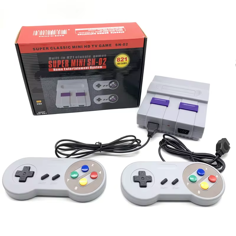 Games Retro Mini TV Video Game Console com 821 Built-in Games para Snes Two
