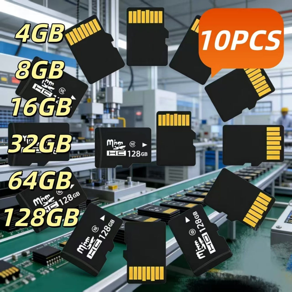 10PCS TF Card Class10 128GB 256GB cartao de memoria 32GB 64GB 16G SD Card 8G 4GB