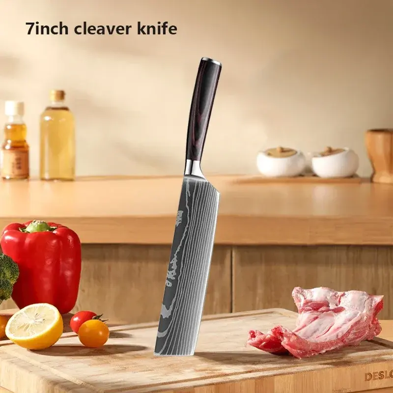 Miniatura: Damascus Chef's Knife Kitchen Knives Conjunto Professional Boning Knife Meat