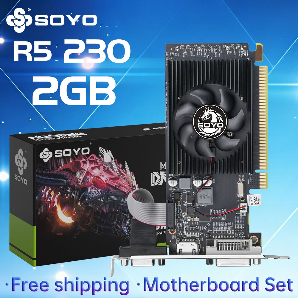 SOYO SY-R5 230 Fire Dragon LP 2GD3 S1 V2.0 2GB DDR3 PCIe Graphics Card HDMI VGA