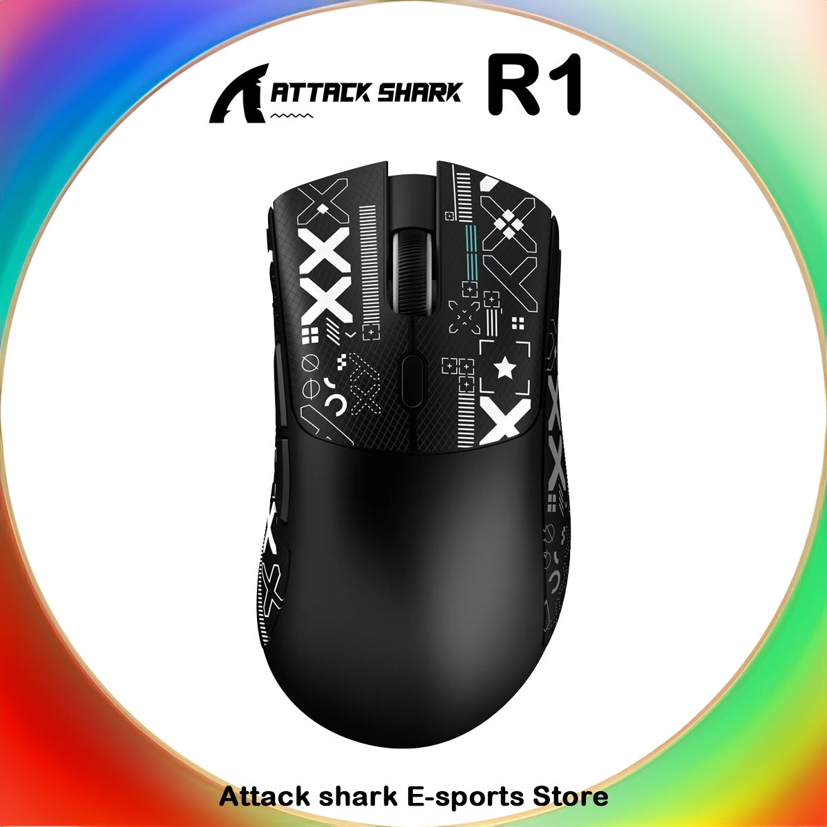 Attack Shark R1 Sem Fio Gamer Mouse Tri Mode 2.4G Bluetooth Com Fio 18K DPI 1000