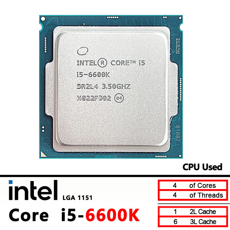 Intel Core I5 6600K I5-6600K 3.5 GHz Used Quad-Core Quad-Thread CPU Processor 6M