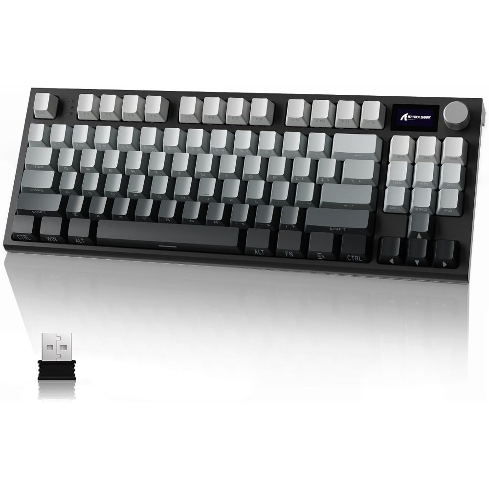ATTACK SHARK K86 RGB 75% Sem Fio Gasket mecânico Teclado, 3-Mode Bluetooth5.0