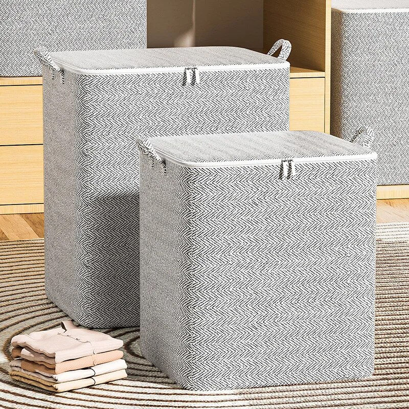 1pc Household Large Capacity Storage Bag Non-woven Material, Closet Wardrobe Org
