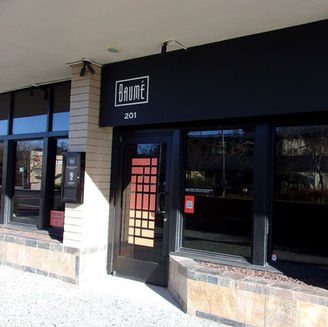 Front door of Baume restaurant
