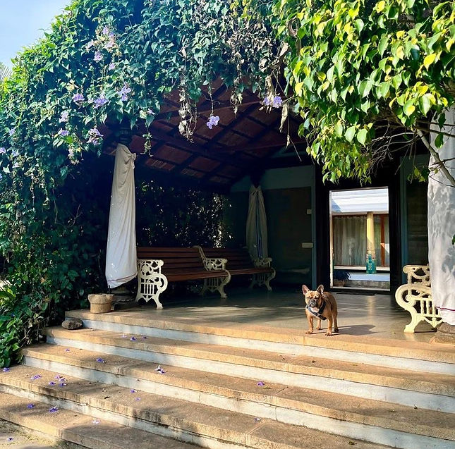 Traditional courtyard entrance of the Rustic House at Thathachimanai