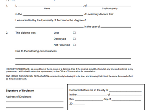 Lost Your University Diploma? You May Need a Statutory Declaration