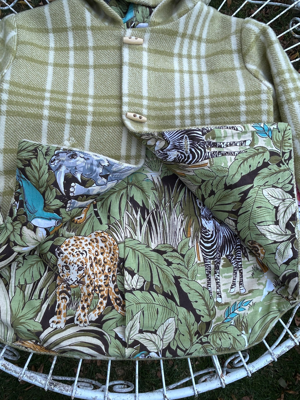 Thumbnail: Kids wool jacket- jungle