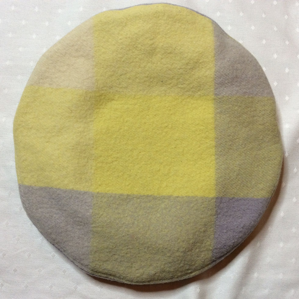 Thumbnail: Lemon-Grey Wool Beret