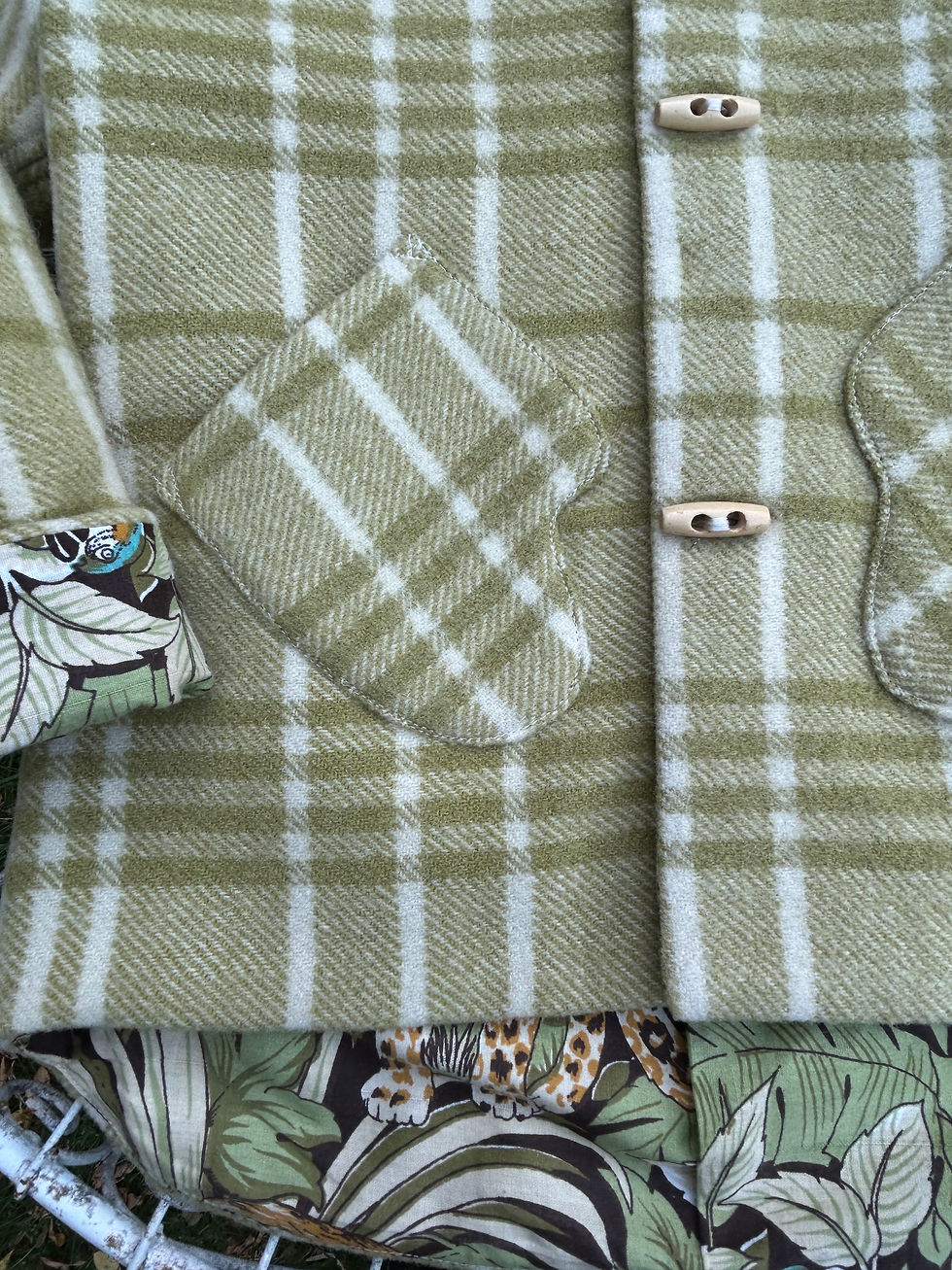 Thumbnail: Kids wool jacket- jungle