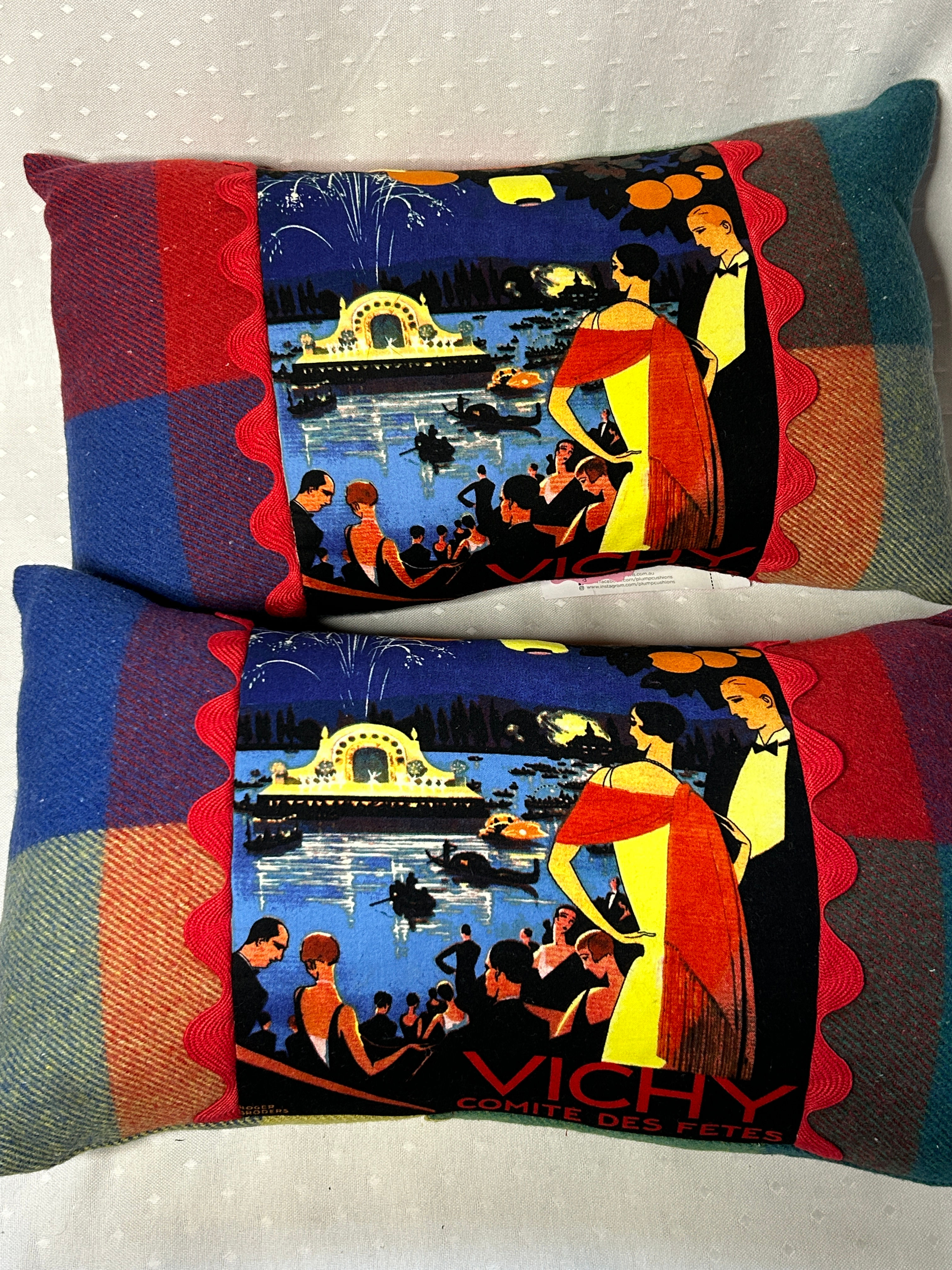 Vichy Wool Cushion pair