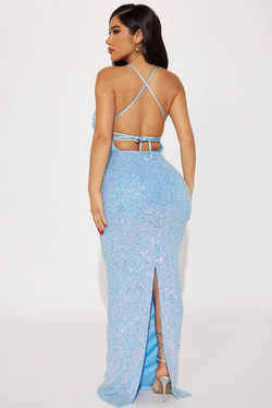 Vestido Azul Cielo Lentejuela Tornasol