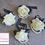 Thumbnail: Ivory Rose Black Ribbon Corsage, Silk Flower