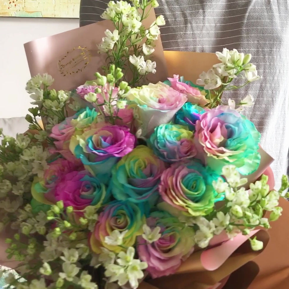 Thumbnail: Pastel Rainbow Rose Bouquet 柔和彩虹花束