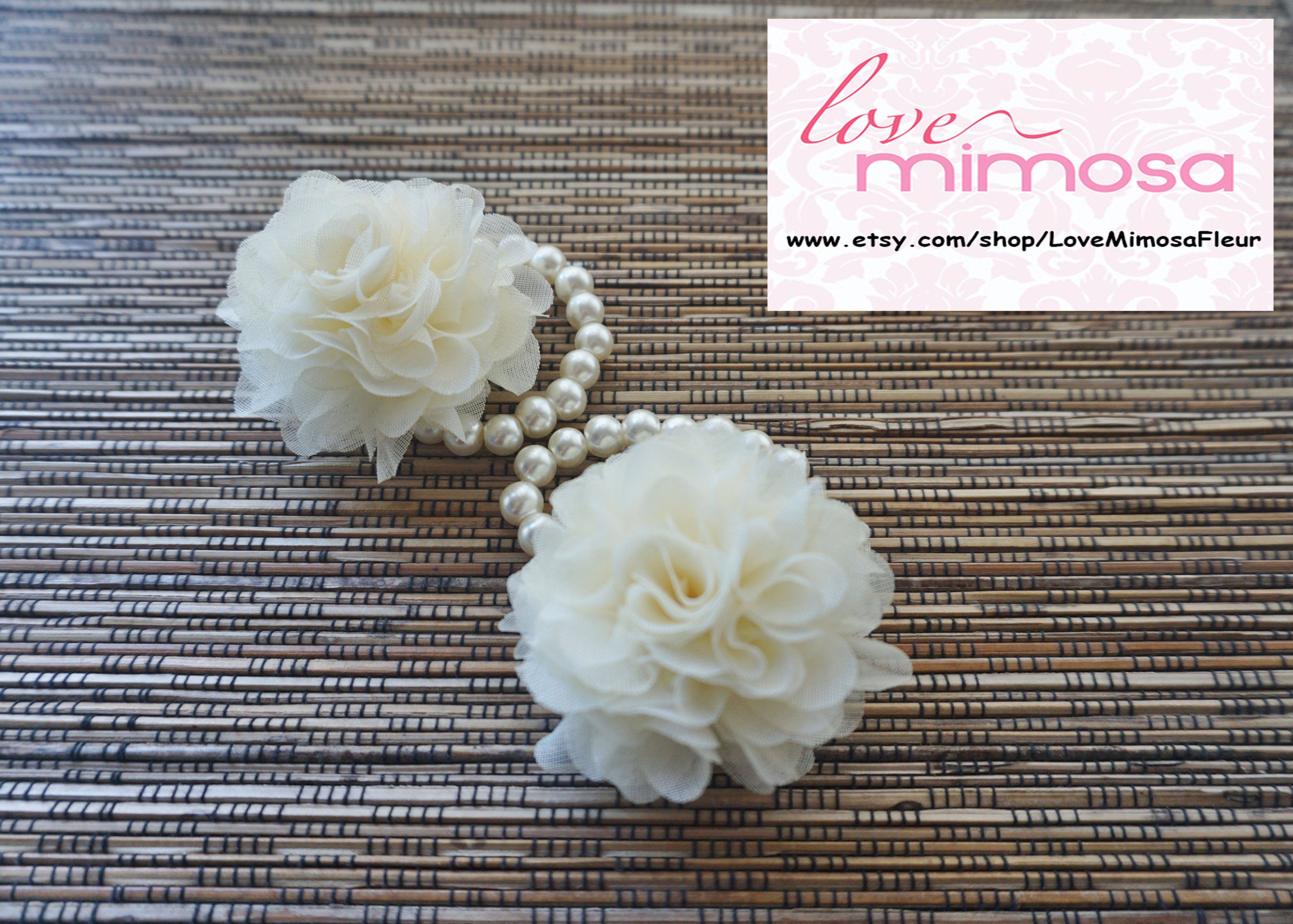 Ivory Chiffon Kids Corsage