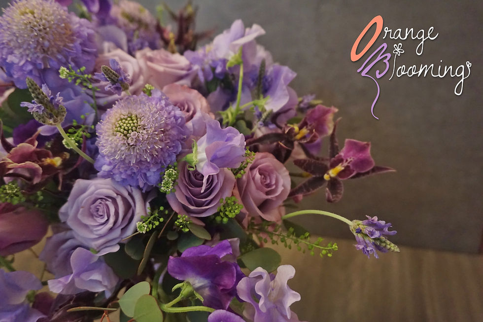 Thumbnail: 紫色結婚花球