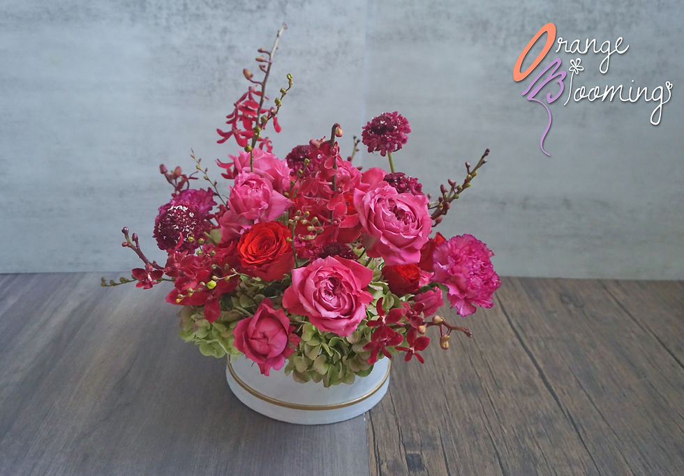 Thumbnail: Red & Hot Pink Flower Box 桃紅色花盒