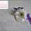 Thumbnail: Ivory Gerbera Daisy Royal Purple Ribbon Corsage