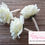 Thumbnail: Ivory Rose Ivory Ribbon simple Boutonniere, Silk Flower