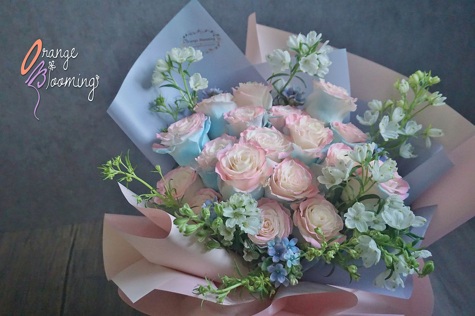 Thumbnail: Twin Stars Color Tone Rose Bouquet  特別色玫瑰花束