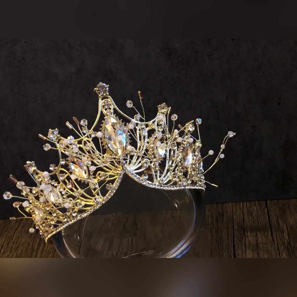 Light Gold Crystal tiara