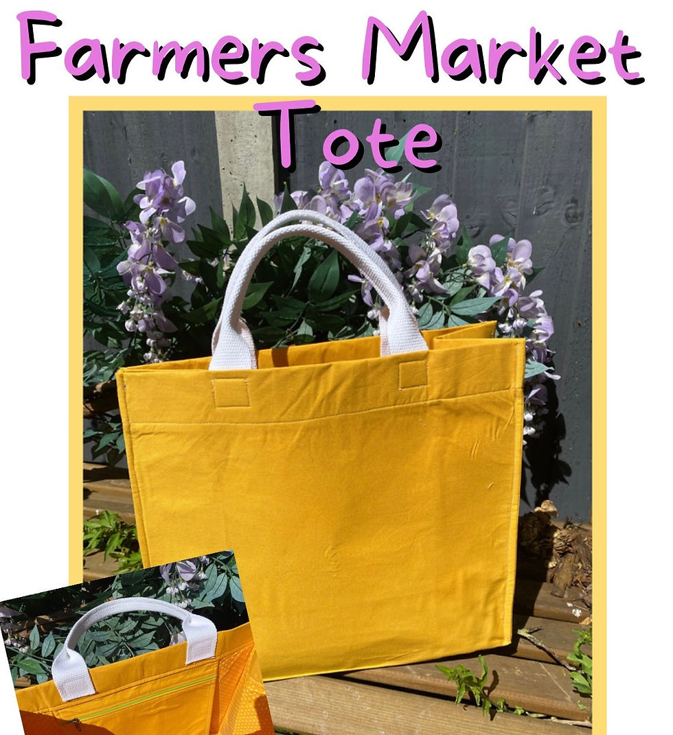 Farmers Market Tote Bag PDF Pattern PLUS video tutorial! Avid Crafts ltd