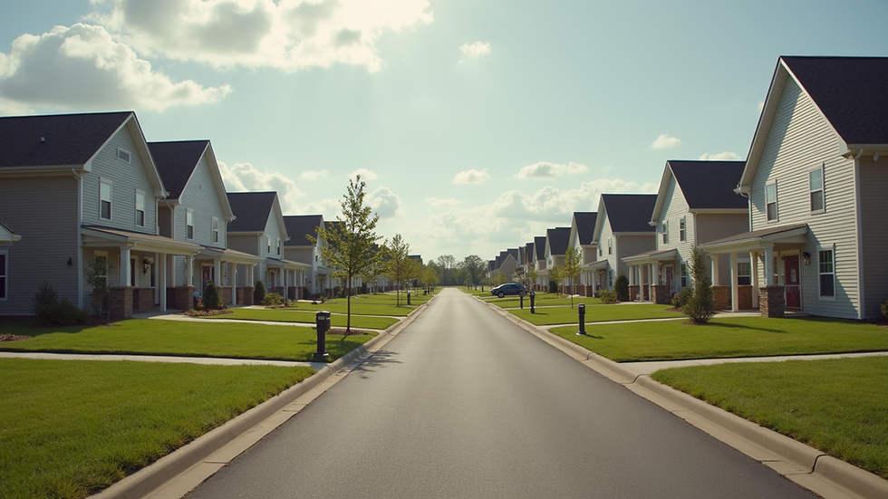 Wide angle view of a community housing initiative in East Tennessee