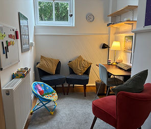 cosy consulting room with soft lighting