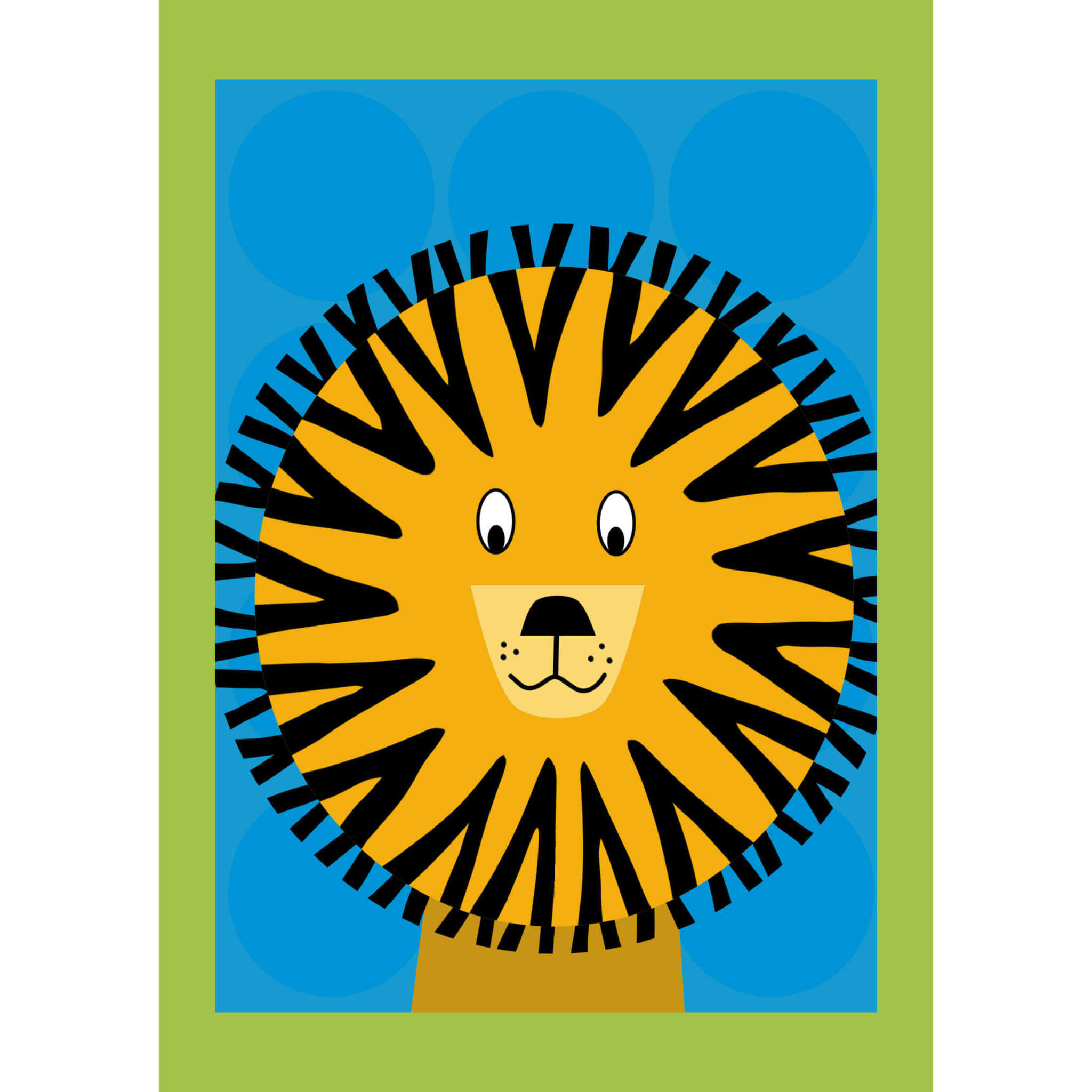 Lion Blank Greeting Card Mount eliza gift shop handmade mornington peninsula