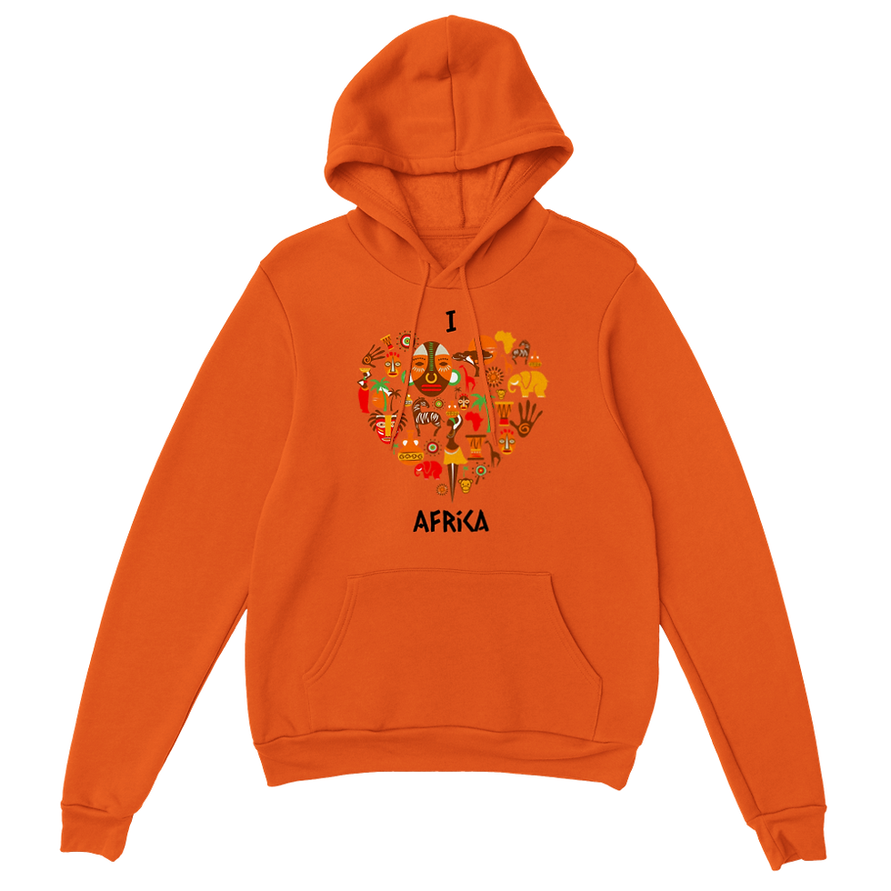 Thumbnail: I Love Africa on a Classic Unisex Pullover Hoodie