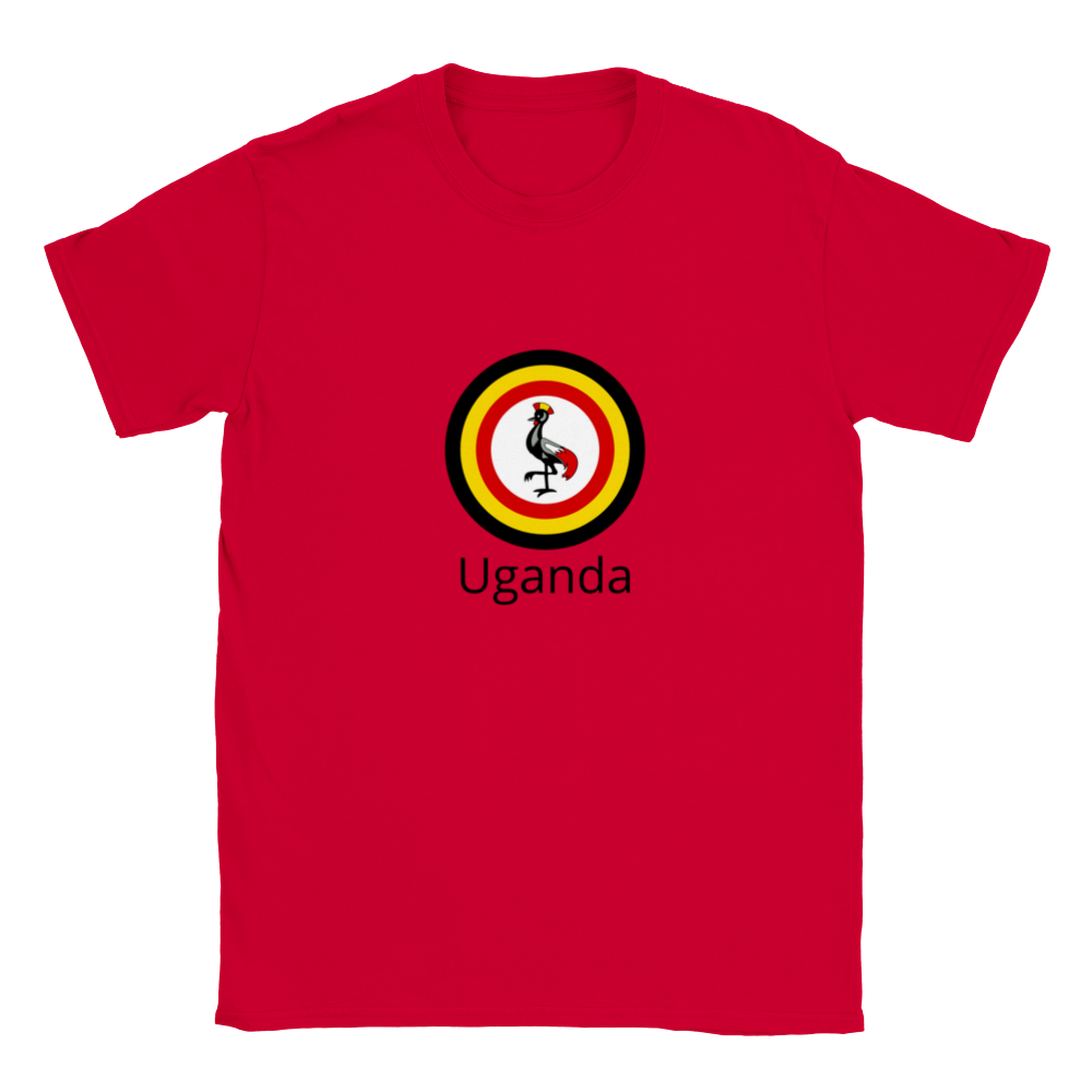 Uganda Country Icons on Classic Unisex Crewneck T-shirt