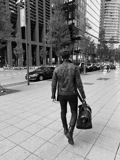 Vintage Tigha Lederjacke Biker 