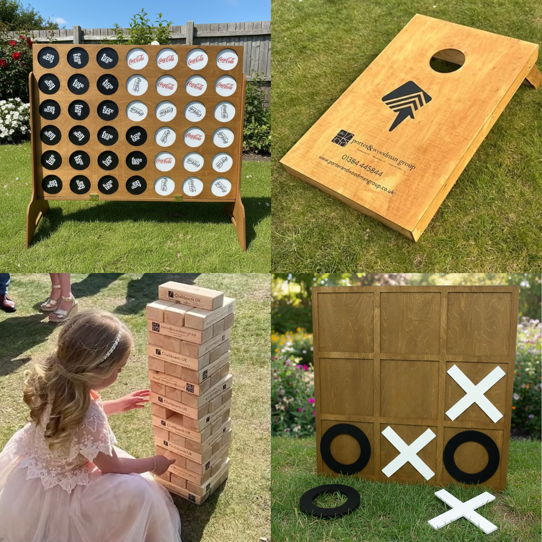 Fab 4! Set of Giant Wooden Games