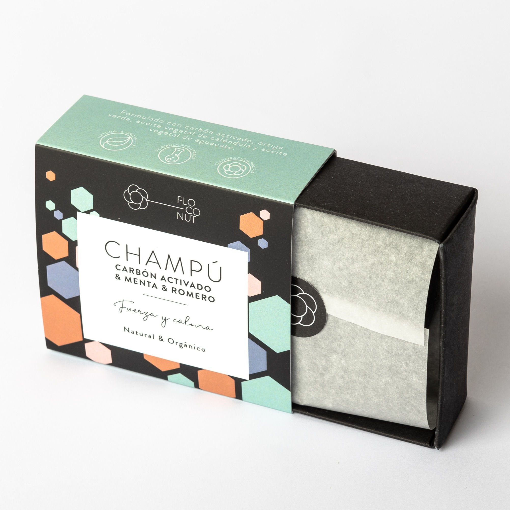 Xampú / Força i Calma. Carbó actiu & Menta & Romaní