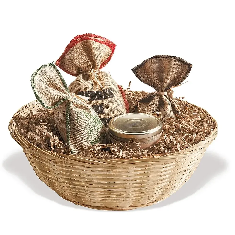 Miniatura: Cistella bambú rodona 31x8 cm natural