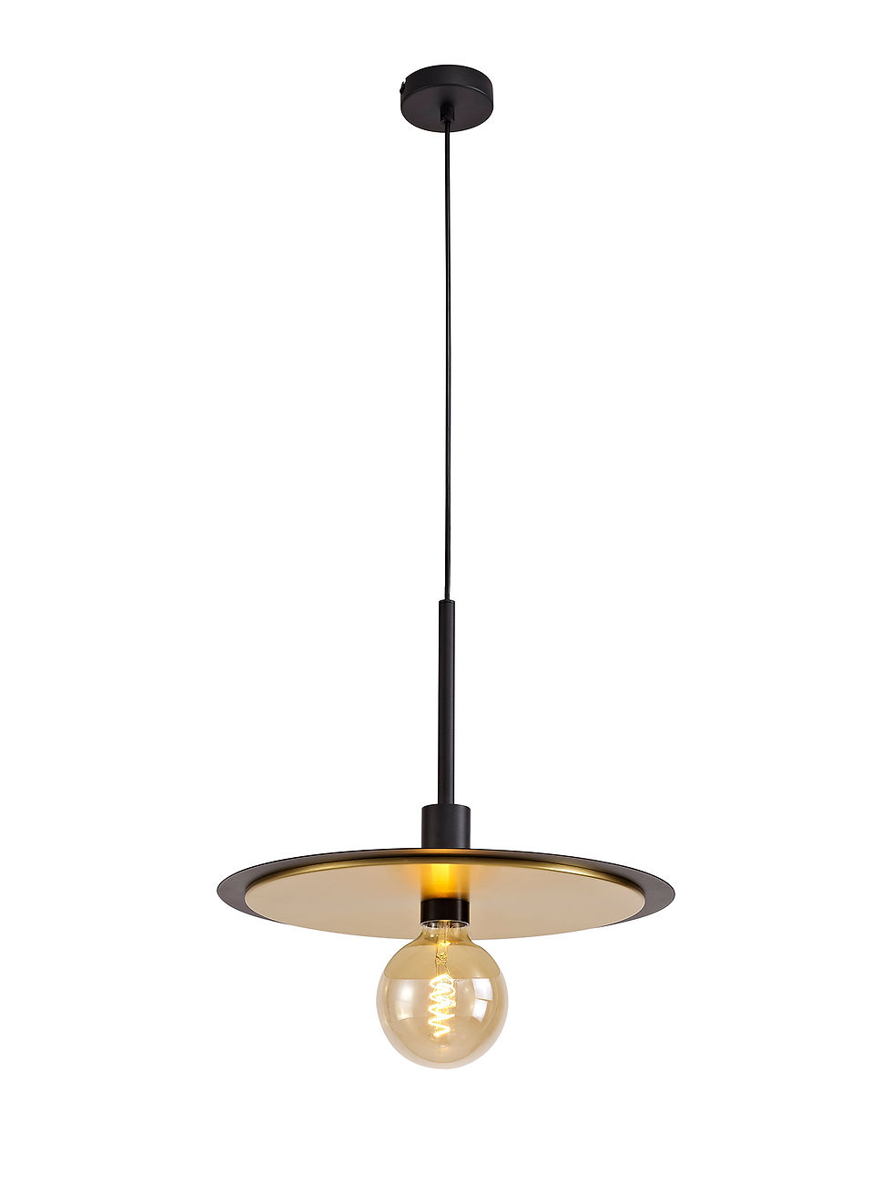 Thumbnail: Tod 1 Light Black Pendant / Semi-Flush Ceiling Light
