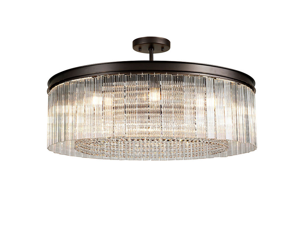 Thumbnail: Emmet 10 Light Brown Oxide Large Round Pendant