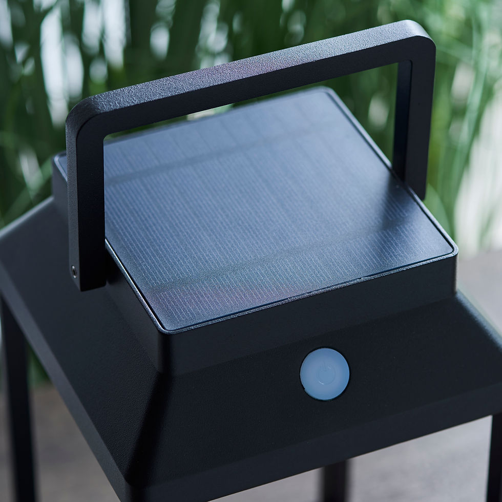 Thumbnail: Mateo Small Solar Black Outdoor Table Light