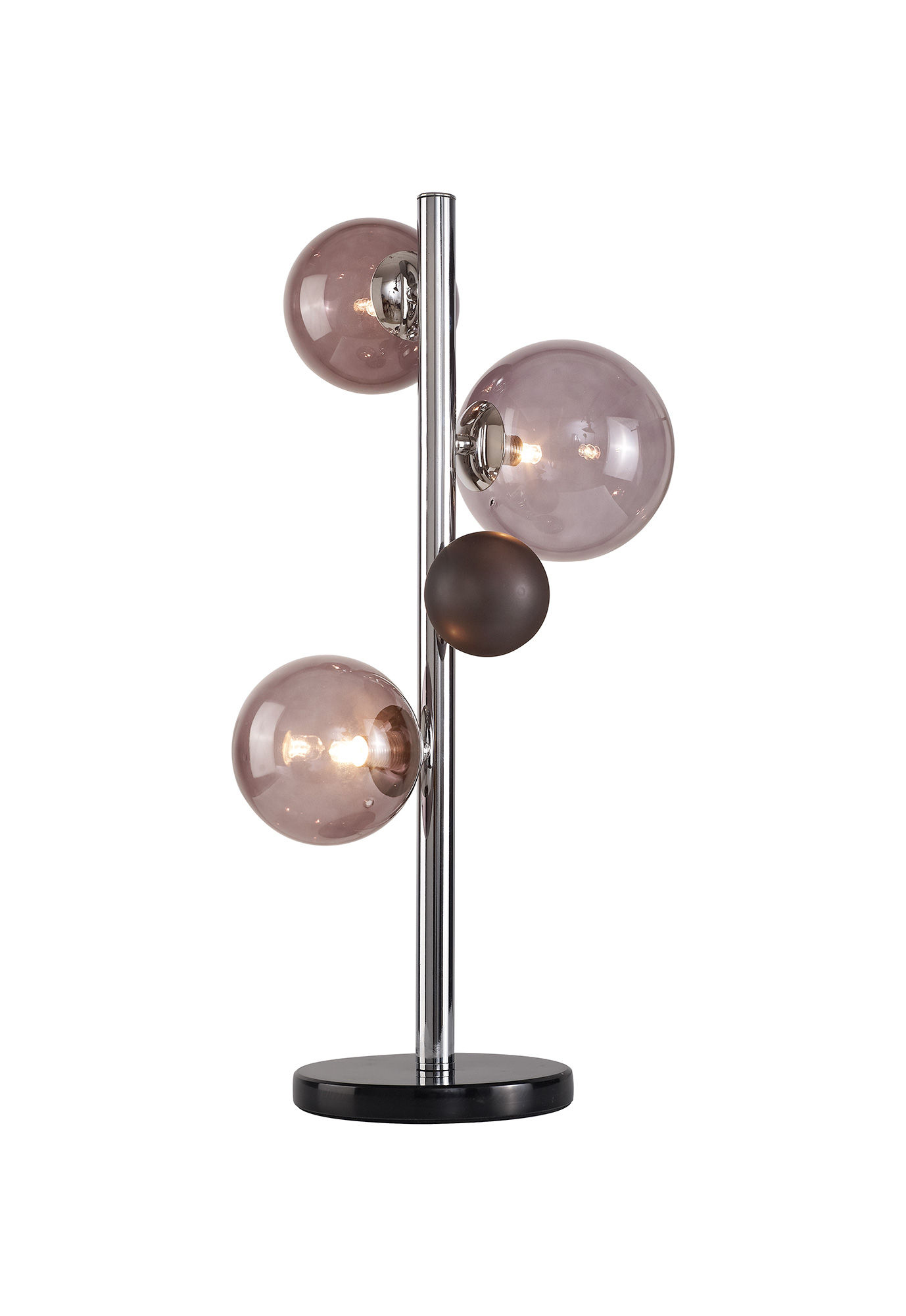 Bobble 3 Light Polished Chrome Table Lamp