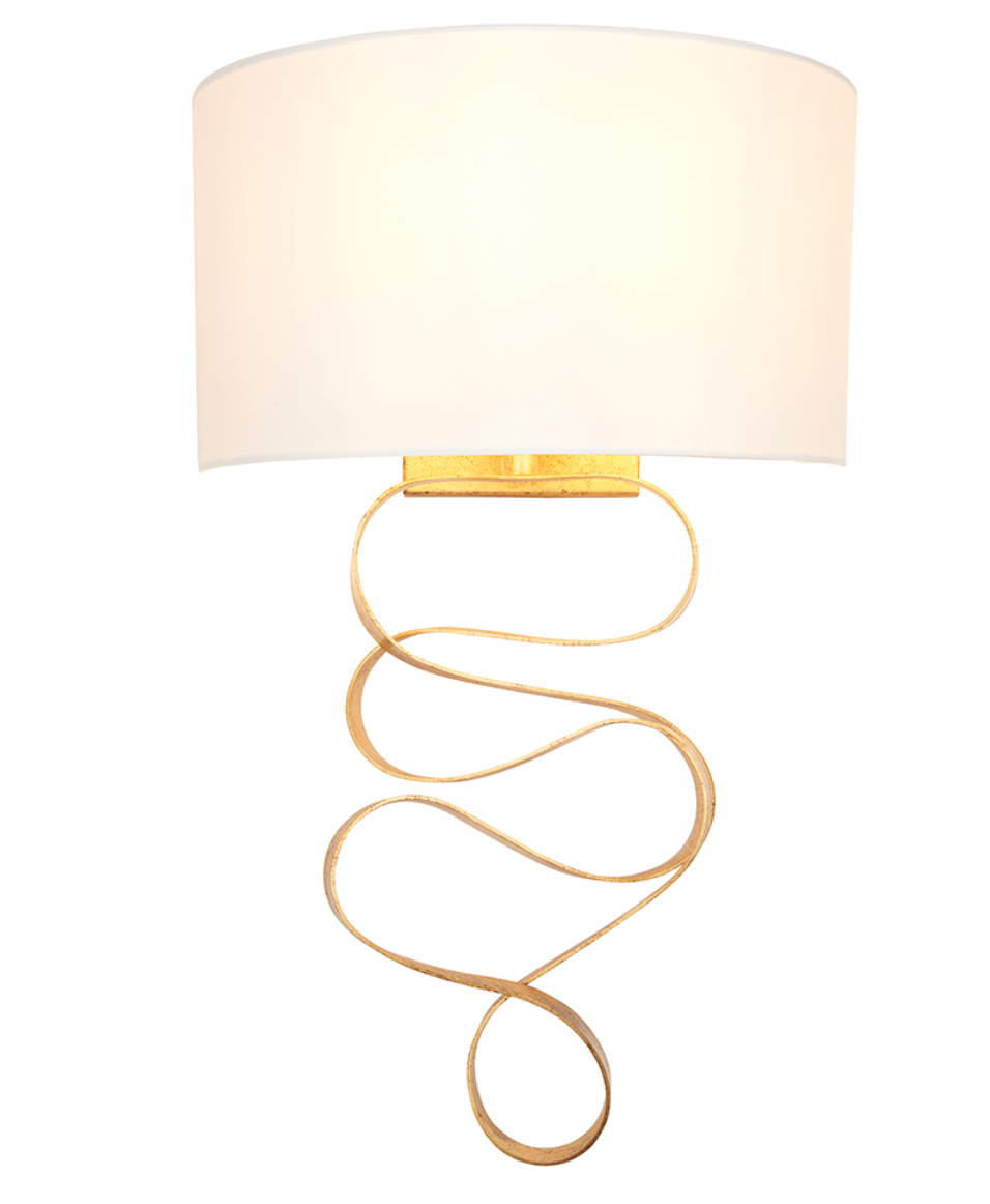 Helix Gold Leaf Wall Light