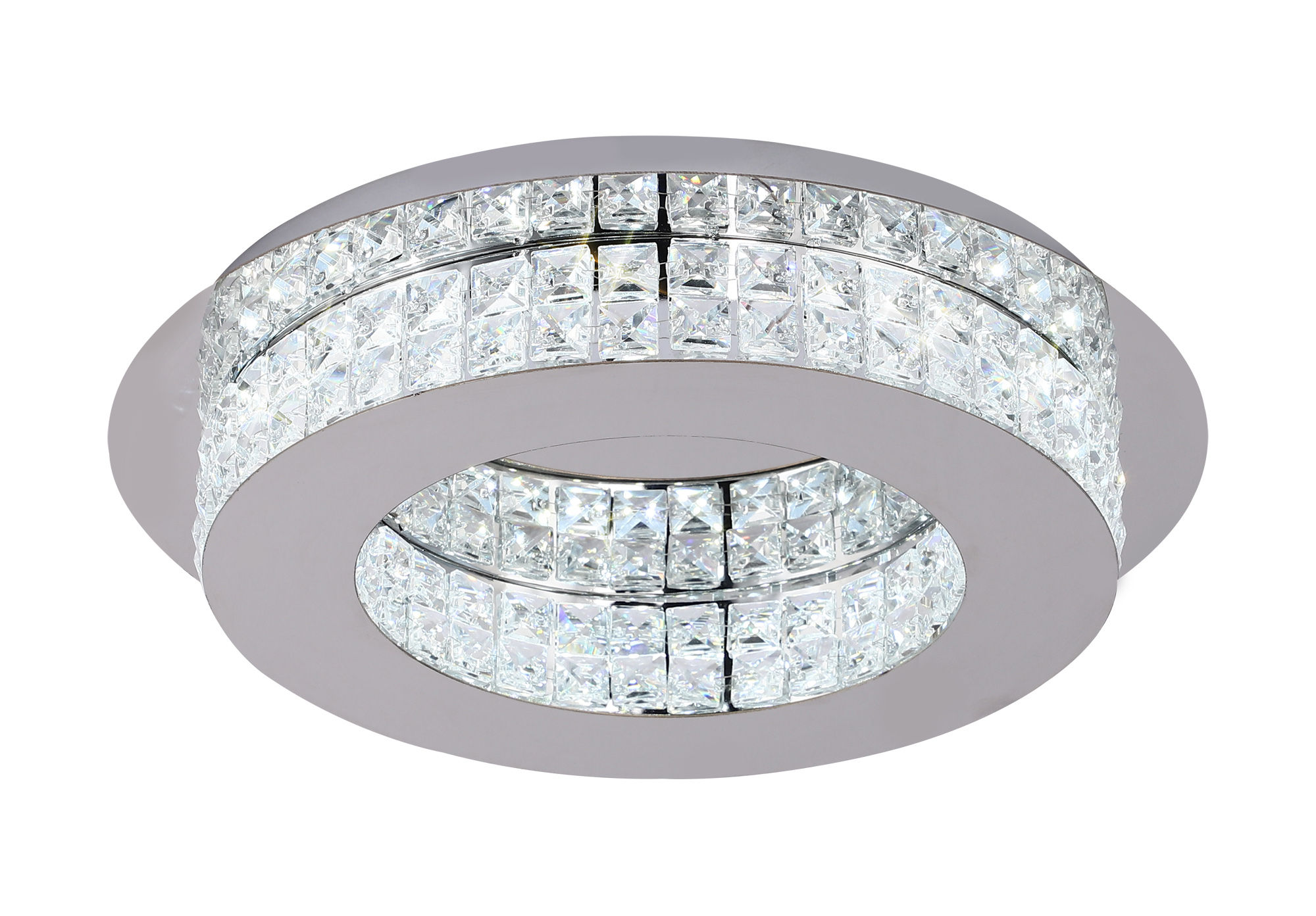 Laura Polished Chrome Flush Ceiling Light